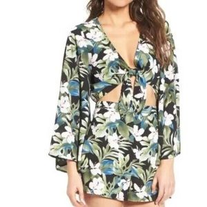 Show Me your Mumu Charleston romper, black tropical - size small